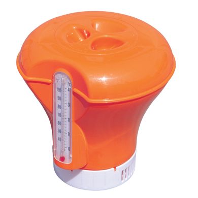 Bestway 58209 дозатор для бассейна плавающий оранжевый с термометром